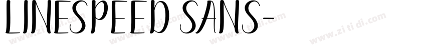 linespeed Sans字体转换